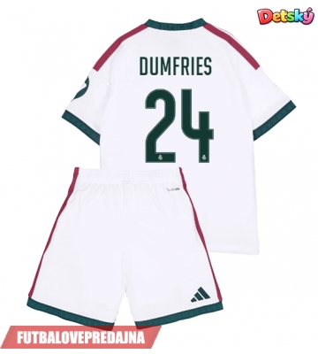 Lacne Dětský Futbalové dres Real Madrid Denzel Dumfries #24 2026-27 Krátky Rukáv - Domáci (+ trenírky)